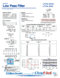 Datasheet LFCN-2500+ manufacturer Mini-Circuits